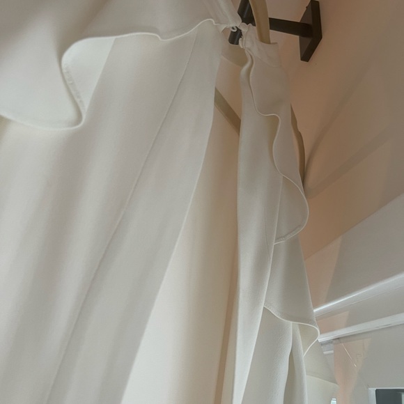 Rare Design, Zara Studio White Cold Shoulder Ruffle Sleeve Backless Midi Dress - Picture 11 of 12